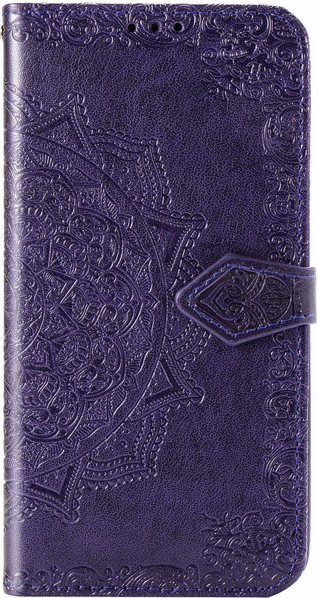Merkloos Mandala Bookcase Samsung Galaxy S20 - Paars