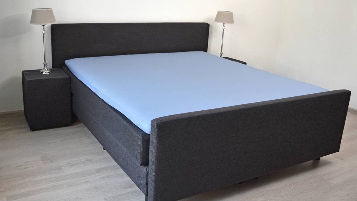 Snoozing percale katoen topper hoeslaken - 70x200 cm - blauw