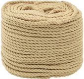 vidaXL Boottouw 6 mm 100 m naturel