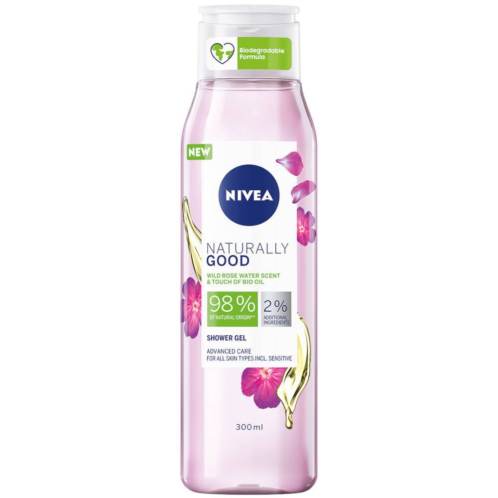 Nivea Naturally Good Wild Rose Water Shower Gel