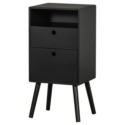 WOOOD Ozzy Nightstand - Wood - Black - 75x36x30 cm
