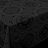Bellatio Design Tafelzeil - Antraciet - Kanten Patroon - 140 x 220 cm