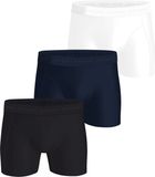 Björn Borg Microfiber Boxers - Heren - Lange Pijpen - 1-Pack - Wit/Navy Blauw/Zwart