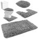Iso trade Set de tapis de bain gris D8312 Tapis de bain, multicolore, unique