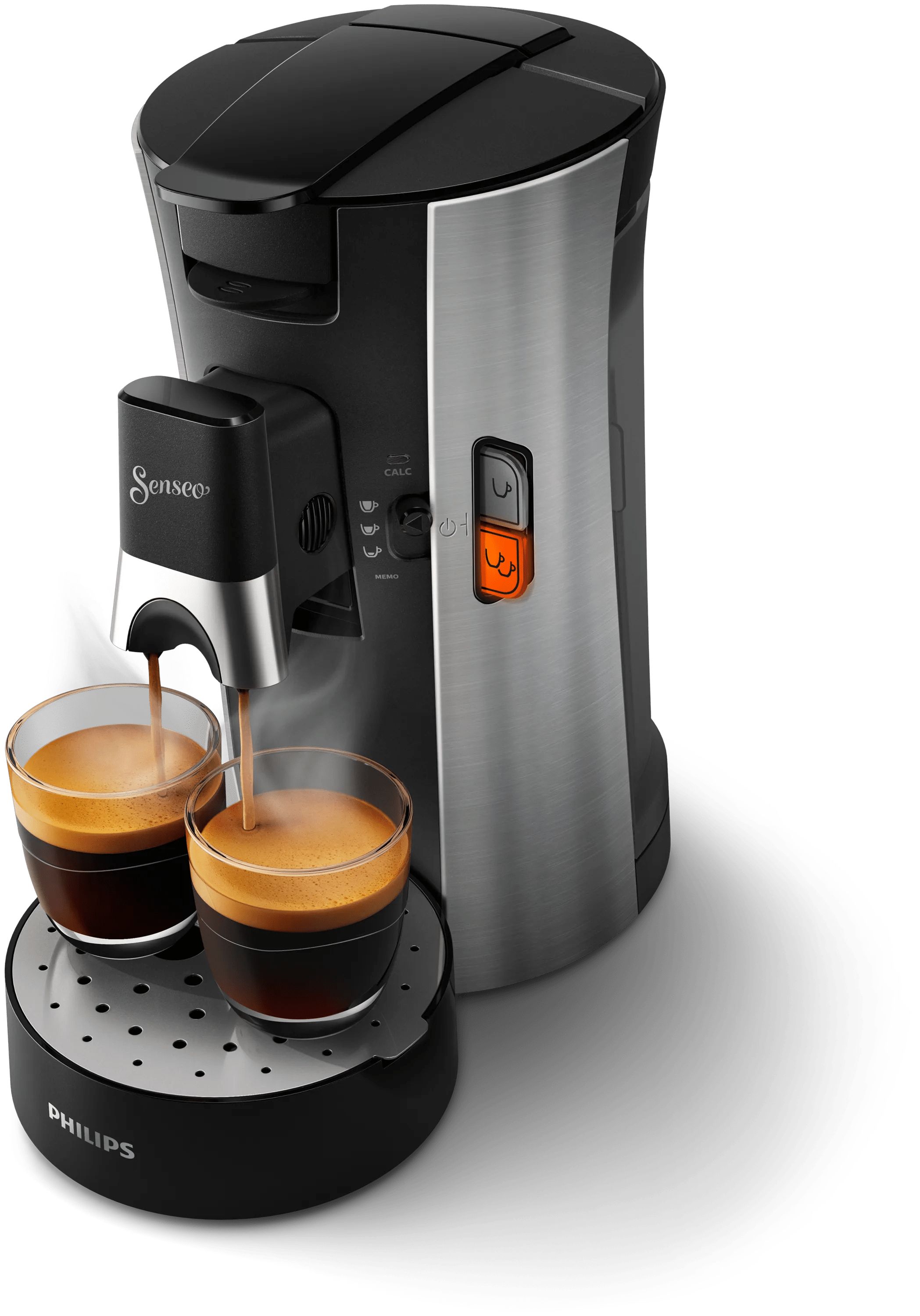 Senseo Philips Senseo Select CSA250/10 - Koffiepadmachine - Zwart/RVS