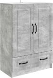 vidaXL Dressoir met lade Betongrijs 66 x 34,5 x 92 cm Bewerkt hout