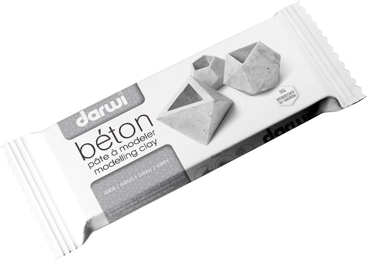 Darwi boetseerpasta Beton, pak van 500 gram