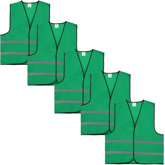 CiclÃ³n Sports Veiligheidshesje - Veiligheidsvest - Kind - Groen - 5 stuks