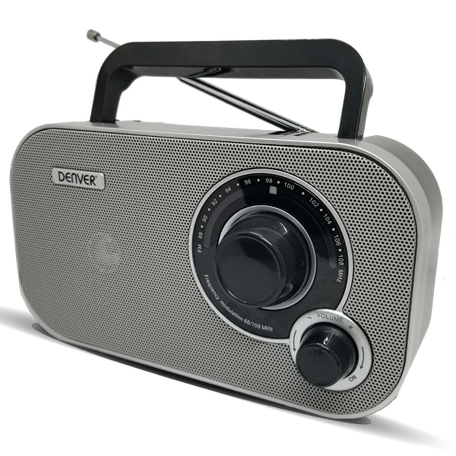 Denver TR-51 Personal Analog FM Radio - Grey