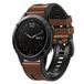 By Qubix - Geschikt voor Garmin bandje - 22mm Quickfit - Leer + Siliconen - Bruin
