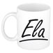 Bellatio Decorations Ela Naam koffiemok - beker - met sierlijke letters - wit