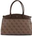 GUESS schoudertas reistas Travel Deluxe Dome Tote Latte Logo / Brown Lichtbruin