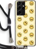 Case Company Hoesje met koord geschikt voor Samsung Galaxy S21 Ultra - Smiley N°2