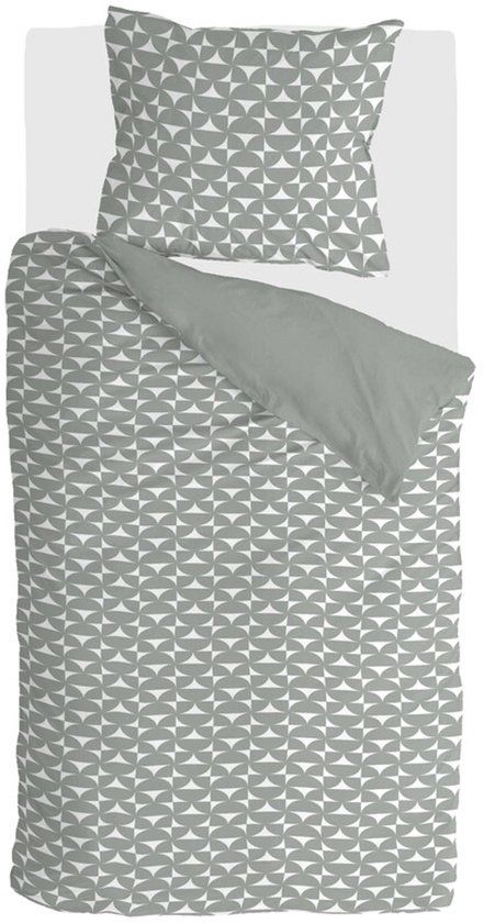 Byrklund Dekbedovertrek Arc Fusion - 140x220 - 100% Polyester - Groen / Wit