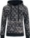 R.E.D. by EMP R.E.D. Rock-Engineered Design Zwarte hoodie met een all-over sterrenprint - Dames - S