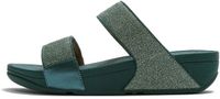 FitFlop Lulu Shimmerglitz Slides Dames Slippers - Deep Ocean