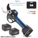 StarTech Elektrische heggenscharen op accu - Model 8605PRO - 40 mm snijdiameter - 1050-watt borstelloze motor - 21 volt - SK5-mes - LCD-display - 2,5 Ah x2 + 4 Ah accu's