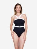 Joop! Badeanzug Eleganz Vrouwen zwart Effen Regular Fit Polyamide/Elastaan