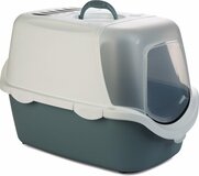 Stefanplast Catchy Easy Clean Kattenbak - Wit/Lichtblauw - 56 x 40 x 40 cm