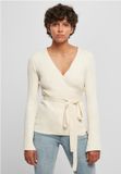 Urban Classics Rib Knit Wrapped Lange cardigan Dames 4XL Ivoorkleurig
