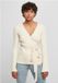 Urban Classics Rib Knit Wrapped Lange cardigan Dames 4XL Ivoorkleurig