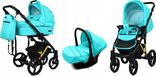 BabyLux® UZO | Set de poussette 3 en 1 | Menthe | Poussette combinée | Set de poussette | Poussette + Nacelle