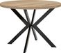 Table à manger "ENDIK" noir, 100/200 cm extensible, chêne Sonoma avec piètement en métal – Industriel, style Loft