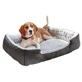Ferplast Hondenbed, Hondenkussen Geweldig Kattenbed Kattenkussen pluche kattenkussen, knuffelbed 55 x 48 x h 18 cm. Grijs
