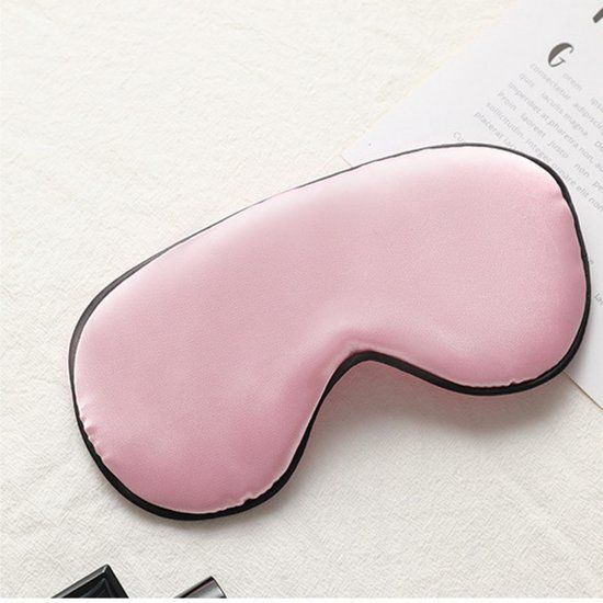 Zijden Verduisterende Slaapmasker Roze - Verstelbaar - Volwassenen