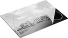 Chefcare Inductie Beschermer Willemstad Gekleurde Huisjes - Zwart Wit - 75x50 cm