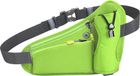 Merkloos Unyqoos® Heuptas met flessenhouder, waterdichte nylon tas voor hardlopen en wandelen, verstelbare elastische band, fluorescerend groen