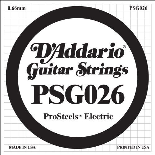 D'Addario PSG042 ProSteels Electric Guitar Single String .026