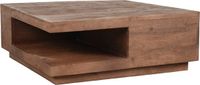 LABEL51 Square Salontafel - Bruin - Hout - 80 cm