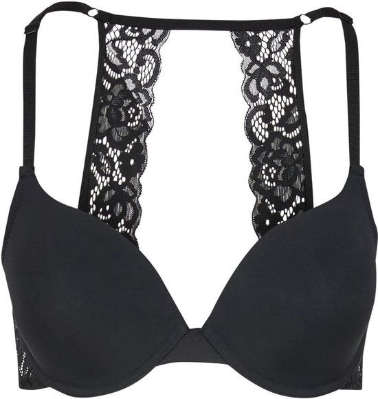 Urban Classics Padded with Lace at Back BH - 75C - Zwart