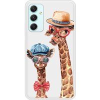 Samsung Galaxy A34 Funny girafe Verstevigd hoesje met sublimatie bedrukking