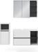 Vicco Meuble de salle de bain Viola, Blanc, 3 pièces