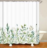 M&W DAS DESIGN Douchegordijn Vintage Garden Plants Textiel geel groen