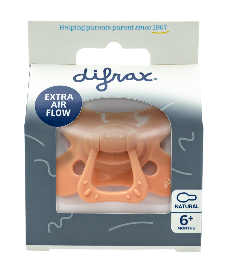 Difrax Difrax Fopspeen Natural 6+ M Uni Peachy