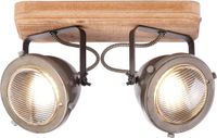 Brilliant CARMEN WOOD - Plafondlamp - Zilvergrijs;Bruin