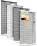 Sol Royal Aluminium Jaloezie sans perçage 80x130 cm avec supports de serrage – Store vénitien en aluminium pour fenêtres de 80 cm de large, lamelles de 25 mm – Protection visuelle et solaire – Gris clair mat – JA2