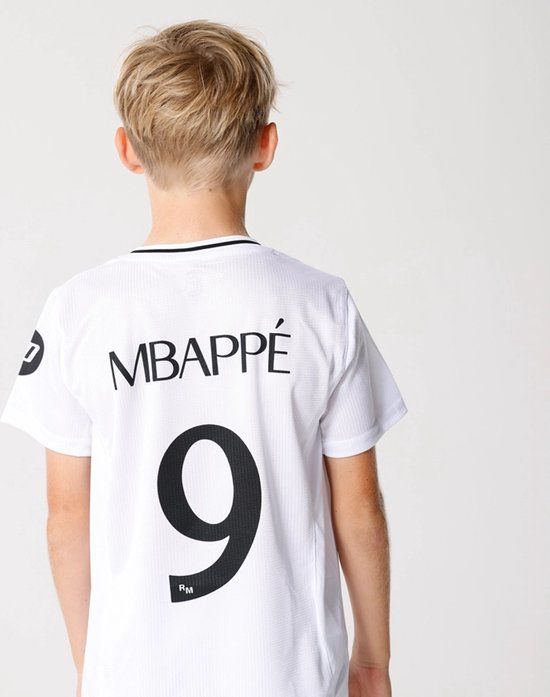 Real Madrid CF Real Madrid Thuis Tenue 2024/2025 - Kylian Mbappé - Maat 140 - Voetbaltenue Kinderen - Shirt en Broekje - Unisex - 100% Polyester