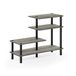 Furinno Besi 3 x 2 industriële multifunctionele plank display rack met metalen frame, Finn Oak
