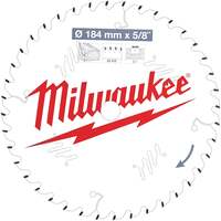 Milwaukee Cirkelzaagblad voor Hout | Ø 184mm Asgat 15,87mm 40T - 4932471379