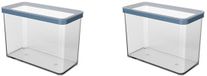 Ibenzoa® Set de 2 boîtes de conservation transparentes avec fermeture hermétique et matériau sans BPA