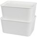 W5 Boîtes de rangement avec couvercle 1,2 L - 6 pièces