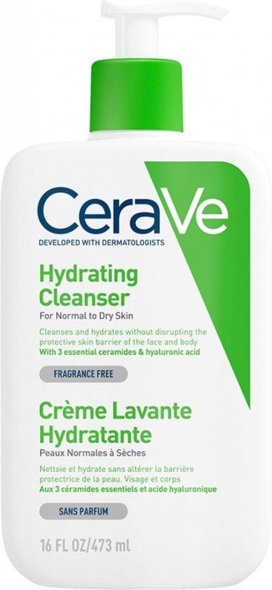 CeraVe Hydraterende Reinigingscrème 473ml - Voor Normale tot Droge Huid
