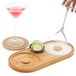 Bamboe Margarita Zoutrand Set 3-in-1 - Verfraaiing van cocktailglazen voor baraccessoires
