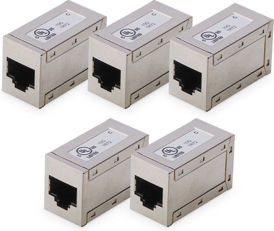 Digitus AT-AG-8-8-C6S-5 RJ45 Koppeling Cat 6 - 5 stuks - Zilver