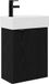 vidaXL meuble de salle de bain avec robinet chêne noir 45,5 x 22,5 x 84 cm