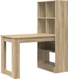 vidaXL Bureau Sonoma Eiken Bewerkt hout 122 x 67 x 145 cm